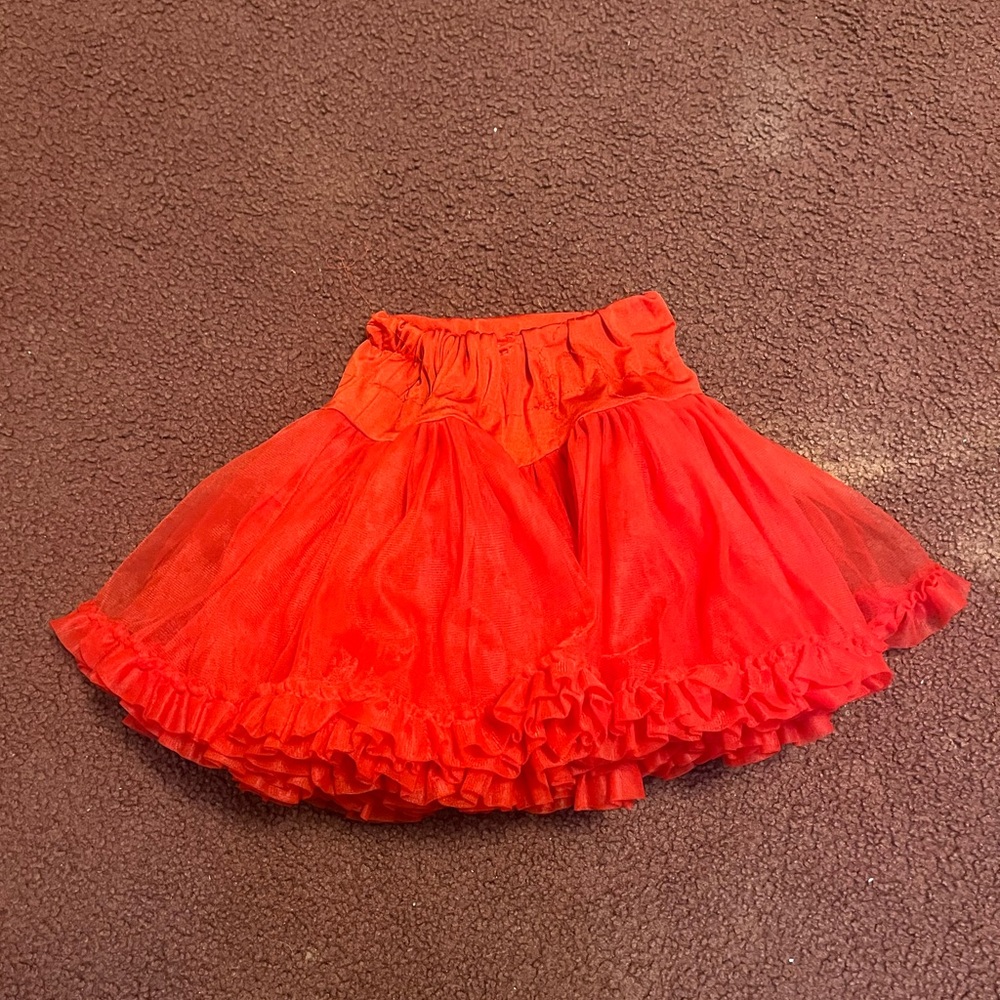 Red tutu with thee layers